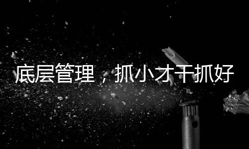 底层管理,抓小才干抓好-PC28预测